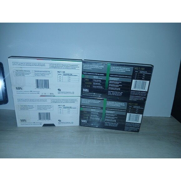 Lot Of 4 Fuji Film VHS Blank Video Tapes 6 hours HQ 120 High Quality USA Made - Picture 2 of 16